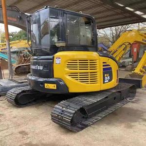 Komatsu PC55, équipement de construction routière d'occasion, petite excavatrice, modèle 2020, capacité de 5 tonnes, 1000 heures de fonctionnement, moteur importé du Japon - Product Image 1