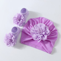 Mejores Calcetines para Recién Nacidos, Lindos, Elásticos, con Diseño Floral en Forma de Campana, Transpirables, Gorro para Verano, Calcetines Antideslizantes y Set de Pañuelo para la Cabeza del Bebé