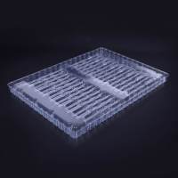 Plateau de compartiment en plastique dur à faible poids pour la formation sous vide de l'emballage de dispositifs médicaux blister jetables