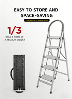Échelle pliante télescopique en aluminium portable, mécanisme de rétraction à une touche, 10 pieds, échelle tactique légère, multi-usages