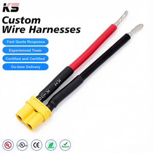 맞춤형 XT30 알루미늄 도체 PVC 절연 70mm 길이 240V 전자 장치용 암수 커넥터 어댑터 케이블 - Product Image 1