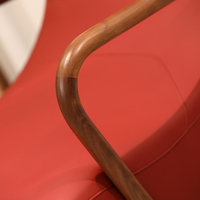 Fauteuil de loisirs en bois massif, fauteuil d'appoint rembourré, canapé simple moderne italien pour salon, hôtel
