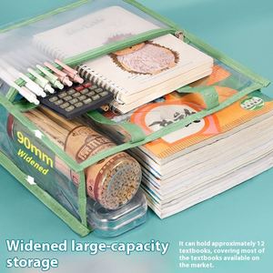 Double Zipper Waterproof Plastic <b>Document</b> <b>Bag</b> Portable Book Storage Living Room Single Tier - Product Image 3