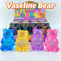 Vaseline Smoothie Slush Gold Powder Bear Squishy Mainan Transparan Penghilang Stres Tidak Melambung Kembali Dapat Dibentuk Mainan Fidget untuk Mengisap Jari