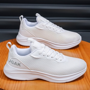 Chaussures de sport décontractées de luxe pour hommes 2026, de marque célèbre, en cuir véritable et maille légère, haute qualité - Product Image 2
