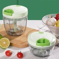 900Ml Groentechopper Handmatige Keukenmachine Draagbare Handtrekkoord Knoflook Vleesmolen Uiensnijder Voor Groenten Gember Fruit