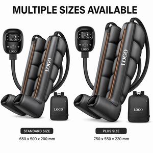 Masseur de jambes à compression d'air, bottes de récupération à 5 chambres, écran LCD 3500mAh, 8 niveaux de pression, 6 modes - Product Image 5