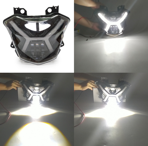 Luz de Circulación Diurna LED, Faro Delantero con Luz Alta/Baja E9, Conjunto de Faro Delantero para <span class=keywords><strong>Kawasaki</strong></span> Versys-X 300 <span class=keywords><strong>Z650</strong></span> <span class=keywords><strong>ABS</strong></span> 2017-2021 - Product Image 2