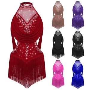 Traje de baile latino para niñas de 6 a 16 años, leotardo, ropa de práctica al por mayor, <span class=keywords><strong>Cha</strong></span>-<span class=keywords><strong>Cha</strong></span>, <span class=keywords><strong>Tango</strong></span>, competición, clase de baile, fiesta, puesta en escena - Product Image 1