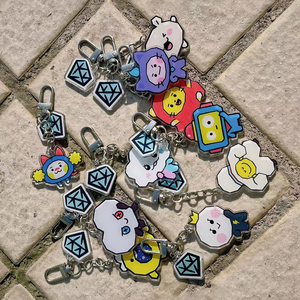 Spot Korea CHILLI ROMY YOCHI Series Acrylic PVC UV Printing Mini Cute Cartoon <b>Anime</b> Key Chain Double-Sided Interlayer Pendant - Product Image 3