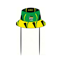 Impression numérique personnalisée, drapeaux de campagne ANC, t-shirts, chapeaux, styles variés, marchandises électorales politiques d'Afrique du Sud, en gros
