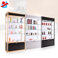 Meuble de Présentation d'Alcool Recyclable en Alliage de Titane Argenté Écologique, Verre Trempé Multi-couches, Taille Personnalisable - Vente Chaude