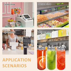 กระป๋องใส่อาหารสัตว์เลี้ยงแบบใหม่สำหรับใส่เค้ก กระป๋องพลาสติกใสแบบใช้แล้วทิ้งสำหรับใส่ชานม น้ำผลไม้ เค้ก สมูทตี้ พร้อมฝาเปิดได้เต็มที่ - Product Image 2