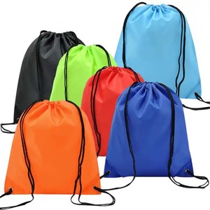 Custom Logo <strong>Drawstring</strong> Waterproof Oxford <strong>Backpack</strong> Shoe Bags Nylon Gym <strong>Drawstring</strong> Bag Polyester Promotional Shopping Bag - Product Image 1