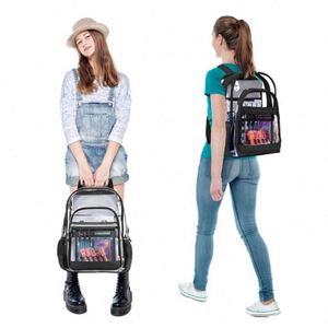 Custom Fashion <b>Large</b> Capacity Waterproof Clear <b>Backpack</b> Bag Transparent PVC Plastic <b>School</b> Back Pack <b>Backpack</b> - Product Image 5