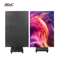 Pemasangan Mudah P2 Layar Lipat Tiga Kontrol WiFi Portabel Animasi Iklan Digital Poster LED Lipat HDR10+ 600CD