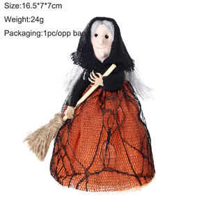 Décorations <span class=keywords><strong>de</strong></span> fête fantôme pour la maison, en tissu <span class=keywords><strong>de</strong></span> soie, motif <span class=keywords><strong>sorcière</strong></span>, brosse, étoile <span class=keywords><strong>de</strong></span> sapin, style chinois - Product Image 6