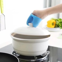 Gants de cuisine en silicone, pinces de cuisine, protège-doigts, support de casserole pour la cuisine, la cuisson, le barbecue, gants résistants à la chaleur