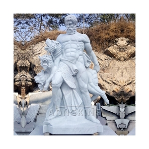 Stile greco classico fatto a mano in marmo naturale statua del giardino giovane con pietra cervo elegante Design <span class=keywords><strong>classicismo</strong></span> - Product Image 3