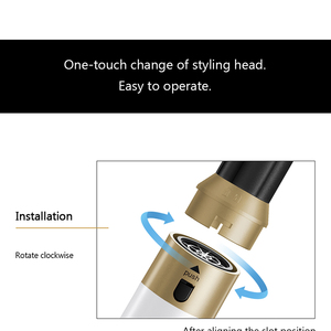 6-trong-1 máy sấy tóc bàn chải hoán đổi cho nhau thổi máy sấy Styler không khí nóng lược tóc ép tóc đa uốn tóc Styler Blower - Product Image 4