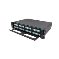 MPB Fixted Type 1U 19 pouces Rack Mounted 192cores MPO Panneau de brassage haute densité disponible pour 4 cassettes de module MPO