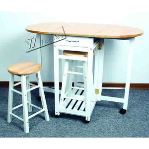 <span class=keywords><strong>Mesa</strong></span> <span class=keywords><strong>de</strong></span> Comedor Plegable Blanca <span class=keywords><strong>con</strong></span> <span class=keywords><strong>Dos</strong></span> Cajones <span class=keywords><strong>de</strong></span> Almacenamiento y <span class=keywords><strong>Dos</strong></span> <span class=keywords><strong>Taburetes</strong></span> Altos, Juego <span class=keywords><strong>de</strong></span> <span class=keywords><strong>Mesa</strong></span> <span class=keywords><strong>de</strong></span> <span class=keywords><strong>Cocina</strong></span> Móvil <span class=keywords><strong>con</strong></span> Ruedas, Muebles <span class=keywords><strong>de</strong></span> Sala <span class=keywords><strong>de</strong></span> Estar - Product Image 1