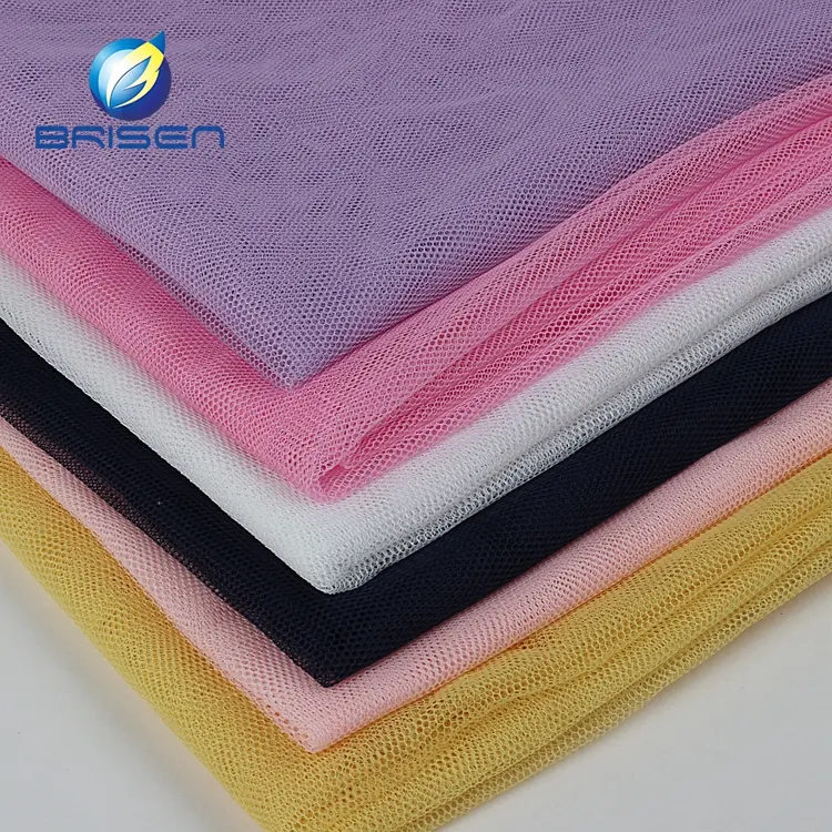 Bán Buôn Giá Rẻ Dệt Kim 100 Polyester Thủ Công Vải Tuyn Lưới Đám Cưới