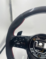 Volant personnalisé pour Mercedes Benz AMG W204 W166 W205 W212 C300 W213 W177 W211 W118 W447 W203 W164 en fibre de carbone et cuir