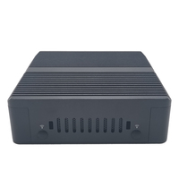 Mini PC sans ventilateur en aluminium, processeur J4125, 4 Go de DDR4, 128 Go de M2SATA, USB, HD-MI, VGA, RS232, port série COM, double port LAN