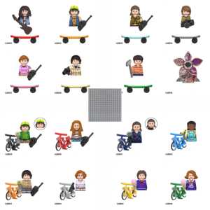 Figurine de personnage de série TV classique, blocs de construction, monstre Demogorgon, accessoire de vélo et de skateboard, jouet en briques pour enfants, collection, cadeau - Product Image 1