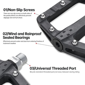 N-8 noir/rouge/bleu route/BMX/pliable électrique vélo pédale usine vente directe vélo pédale pièces vélo Nylon pédales <span class=keywords><strong>vtt</strong></span> - Product Image 3