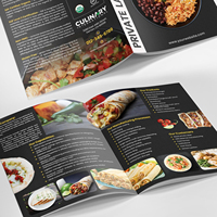 Conception personnalisée, impression de menus de restaurant pliés en trois, impression publicitaire sur papier, service d'impression de brochures format A4