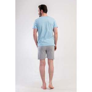 Conjunto de Pantalones Cortos y Camiseta de Cuello Redondo para Hombre, Estilo Hip Hop, con Bolsillos, Diseño Estampado Transpirable - Product Image 1