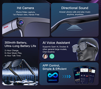Lunettes de caméra intelligentes IA personnalisées avec logo, enregistrement 12MP, idéales pour les affaires et les voyages