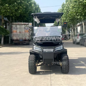 Luxury Matte Black 6 Seater Utility Golf Cart Custom <b>Paint</b> For Resort Villa Group Guest Transport - Product Image 4