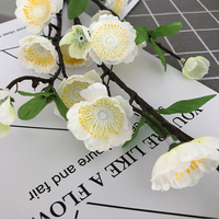 Vente chaude en gros Pêches artificielles et décorations de fleurs de branche Fleurs et plantes décoratives de qualité supérieure