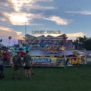 Fairground Fun Park Paseos de entretenimiento al aire libre 360 grados de rotación Crazy Dance Construcción de acero y metal a la venta - Product Image 3