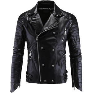 QFZ549- Veste de moto slim fit avec motif croix de Sankt-Germain - Product Image 1