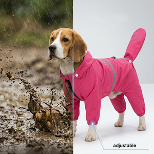 Impermeable para Perros con Capucha, Chaqueta Impermeable para Perros Pequeños y Grandes, para Días Lluviosos, para Caminar y Correr, Traje Impermeable Reflectante para Mascotas - Product Image 5
