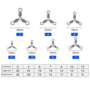Épingle de pêche à trois voies en forme d'8 avec mousqueton pivotant HXY-2011, accessoires de pêche en plein air, petit équipement, vente en gros, séparateur d'hameçons - Product Image 1