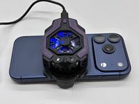Kipas Pendingin Ponsel Semikonduktor Gaming Clip-on untuk iPhone dan Android dengan Layar LED Penunjuk Suhu 5V/2A Tipe-C Pengisian Cepat