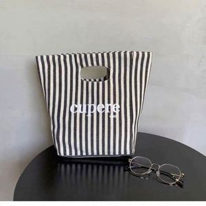 Canvas PC Material Lunch Linen Bento All Seasons Travel Polyester Lining Friendly Shopping <b>Bag</b> Water Proof Handbag - Product Image 2
