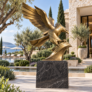 Escultura de <span class=keywords><strong>Águila</strong></span> de Bronce, Fundición por Cera Perdida, Estatua de Pájaro en Vuelo Personalizada <span class=keywords><strong>para</strong></span> Resort, Jardín, Entrada de Hotel, Plaza de Arte Público - Product Image 4