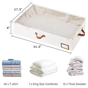 Organizadores Transparentes Plegables de Gran Capacidad para Debajo de la Cama, Contenedores de Almacenamiento a Prueba de Polvo para Armarios del Hogar, para Ropa y Edredones - Product Image 3