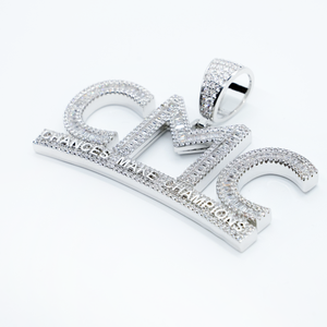 Collar con Colgante de Letra CMC con Micro Pavé de Circonitas, Joyería Hip Hop, Significado: Las Oportunidades Hacen Campeones, para Hombre - Product Image 2