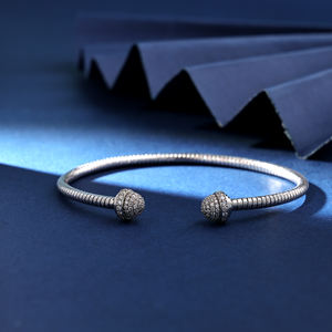 Brazalete Cristiano de Moda en Plata de Ley 925 de Alta Calidad con Baño de Oro Blanco de 18K y Circonita, Regalo de Moda para Mujer - Product Image 3