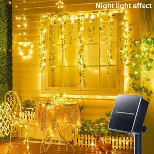 Guirnalda de Luces Solares LED Impermeables para Exteriores Color Oro Plateado para Decoración de <span class=keywords><strong>Navidad</strong></span> en Patios, Árboles, Jardines, Hogares, Hoteles, Villas y Habitaciones - Product Image 4