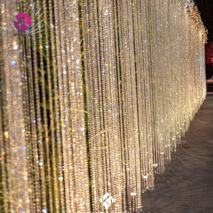 Décoration de fête lustre cylindre <span class=keywords><strong>plafond</strong></span> drapé perles de <span class=keywords><strong>plafond</strong></span> de <span class=keywords><strong>mariage</strong></span> rideau suspendu pour fournitures de <span class=keywords><strong>mariage</strong></span> - Product Image 5