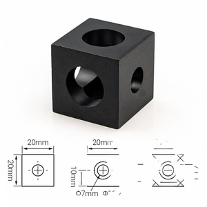 Conector Universal BOSS <span class=keywords><strong>2020</strong></span> de Aluminio para Ensamblaje en Tres Direcciones, Ranura en V, Ranura en T, Plateado, Soporte de Esquina de 90 Grados - Product Image 4