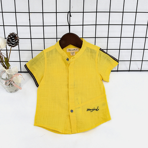 Vêtements d'été personnalisés en coton et lin pour tout-petits garçons, chemises et shorts pour garçons, vêtements pour garçons avec bouton - Product Image 5